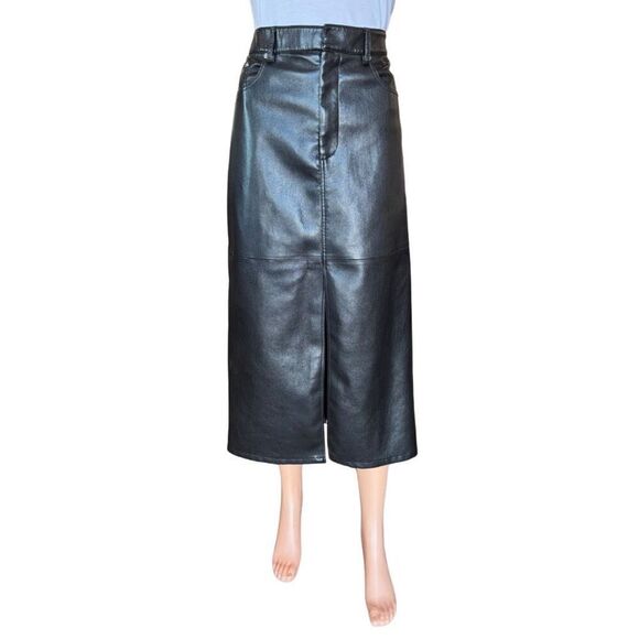 BLANK NYC Black Faux Leather Night Talk Maxi Skirt - Picture 4 of 8